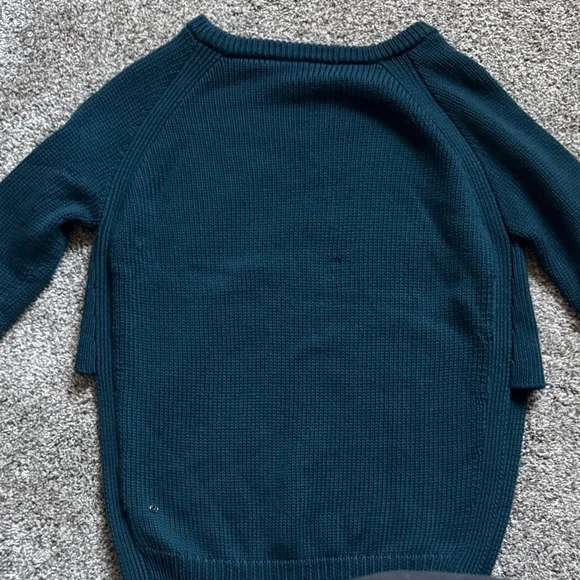 Lululemon Yin to You Chunky Knit Merino Wool Sweater - Deep Teal Alberta Lake - Picture 6 of 9